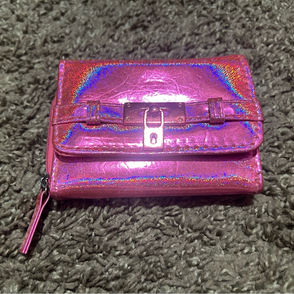 Pink Holographic Wallet